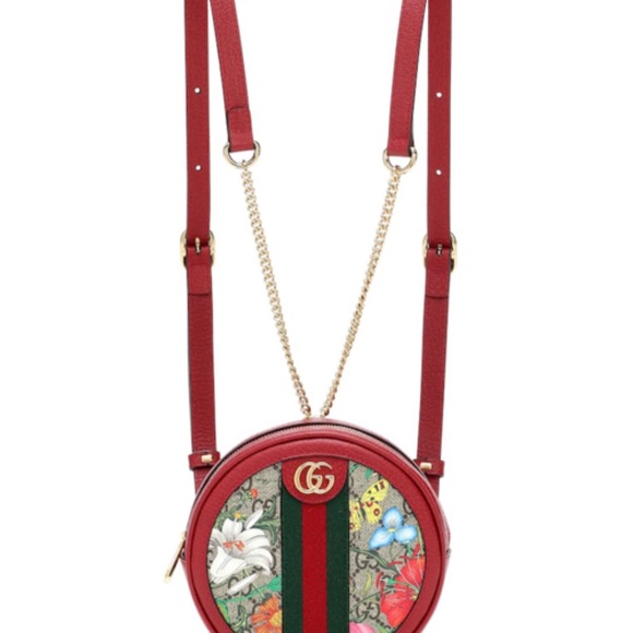 NWT Gucci Ophidia Mini Round Flora Chain-strap Backpack - Picture 2 of 8